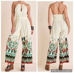Venus Linen Halter Jumpsuit